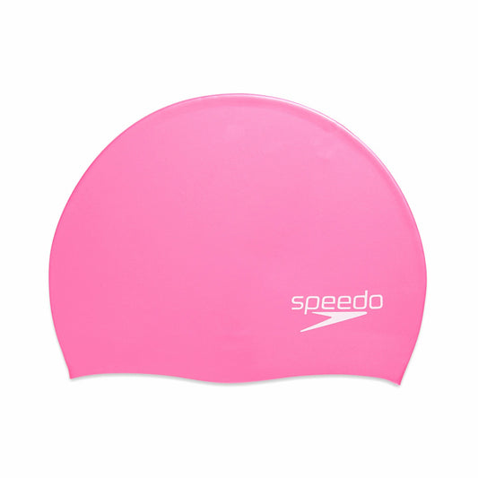 Speedo Adult Elastomeric Solid Silicone Cap Pink