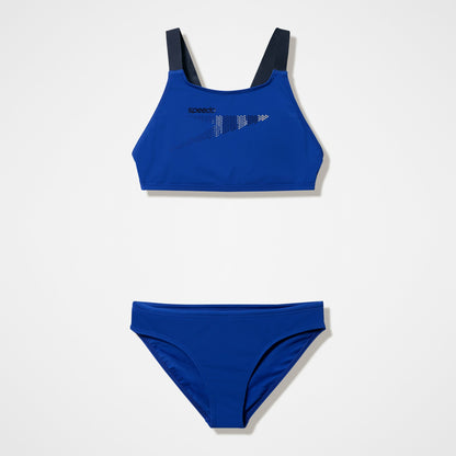 Speedo Boom Leaderback Two Piece Blue/Black