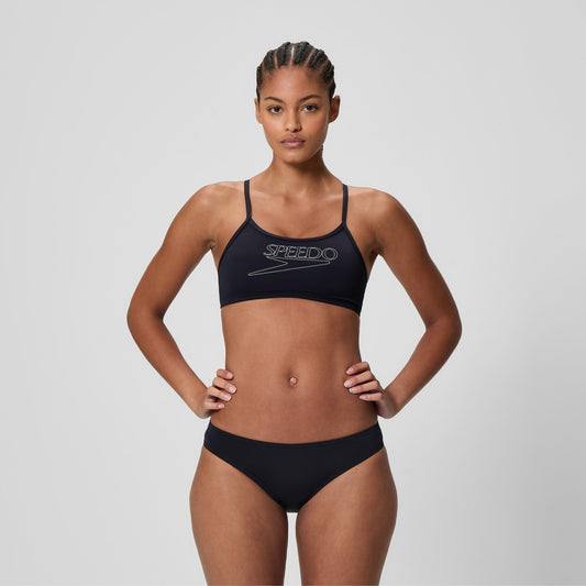 Speedo Endurance+ Logo Thinstrap Bikini Set Black