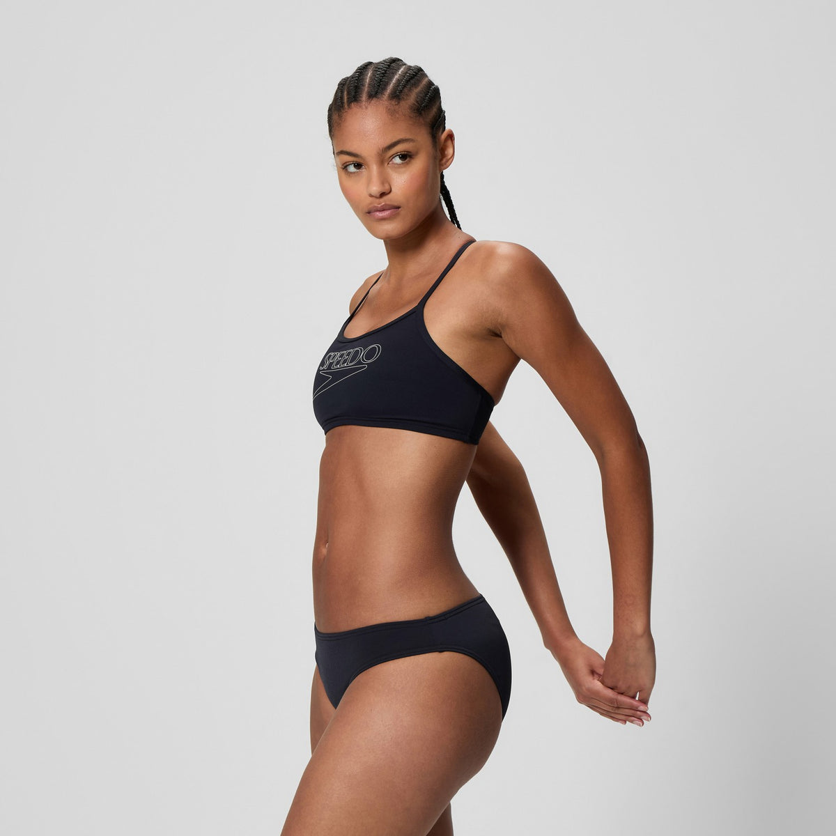 Speedo Endurance+ Logo Thinstrap Bikini Set Black