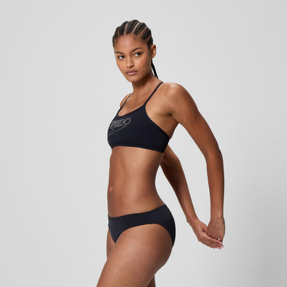 Speedo Endurance+ Logo Thinstrap Bikini Set Black