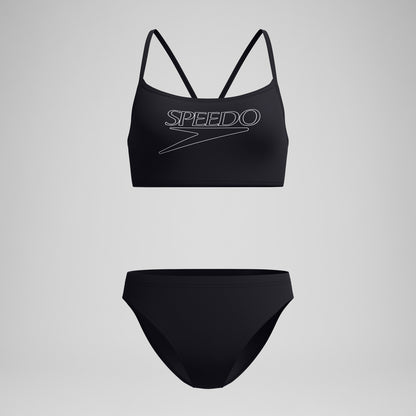 Speedo Endurance+ Logo Thinstrap Bikini Set Black