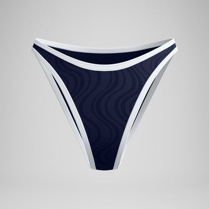 Speedo Jetstream Texture Scoop Bikini Bottom Navy/White