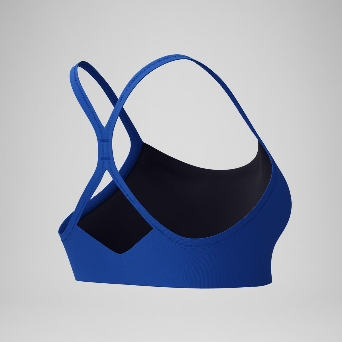 Speedo Solid Racerback Bikini Top Blue