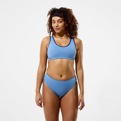 Speedo Sculpture Boom Back Bikini Top Grey/Blue