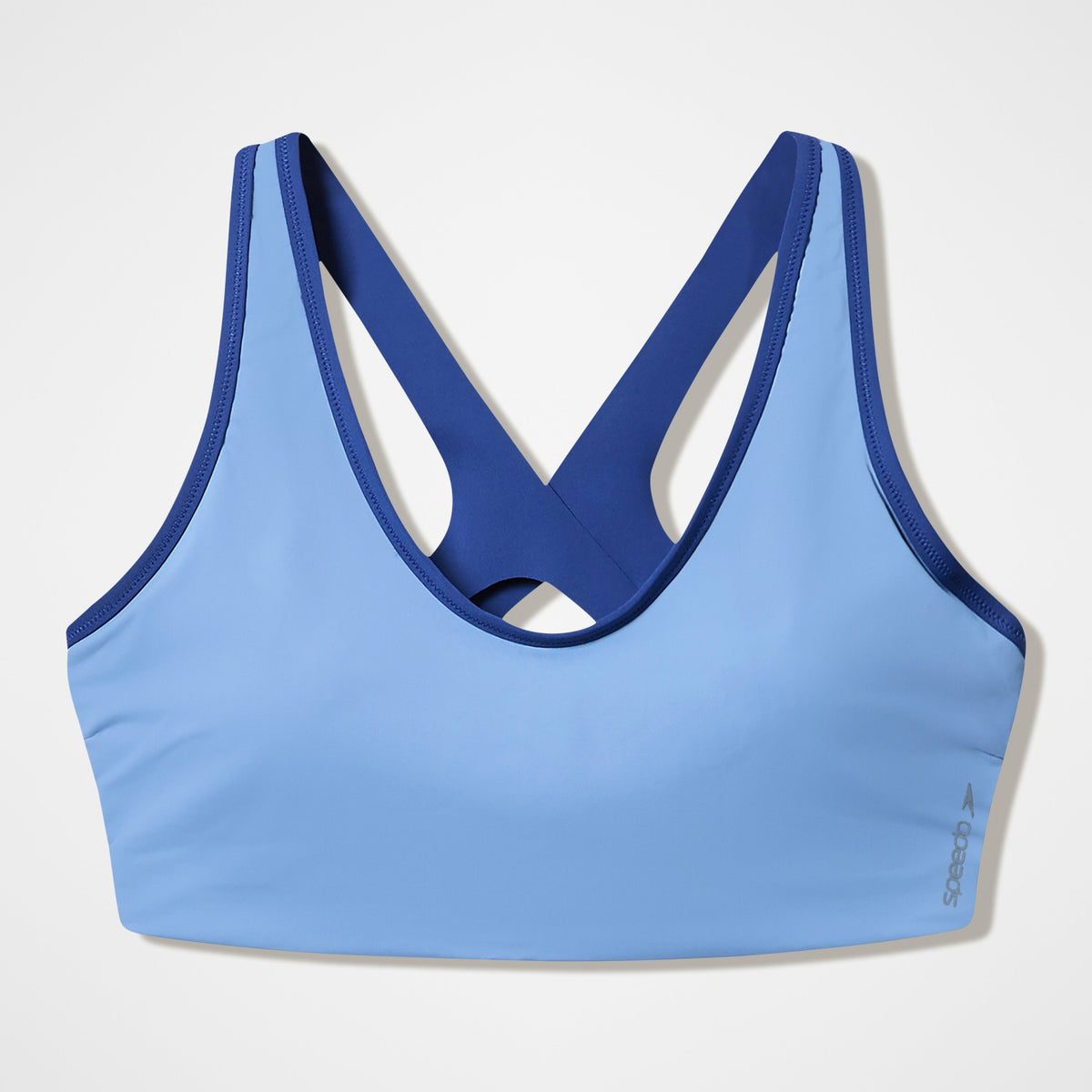 Speedo Sculpture Boom Back Bikini Top Grey/Blue