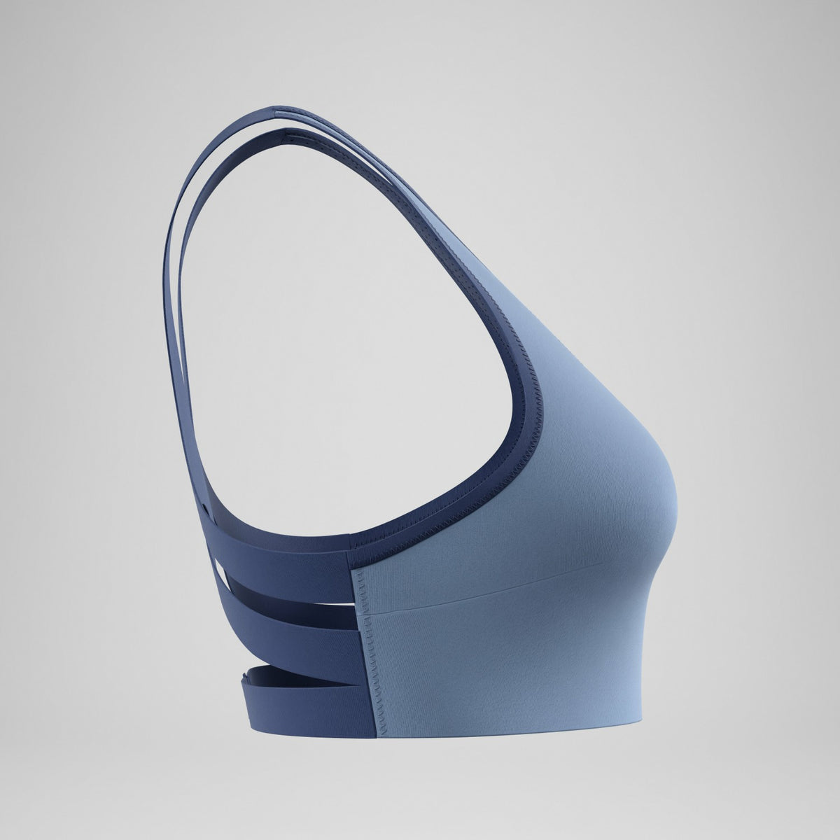 Speedo Sculpture Boom Back Bikini Top Grey/Blue