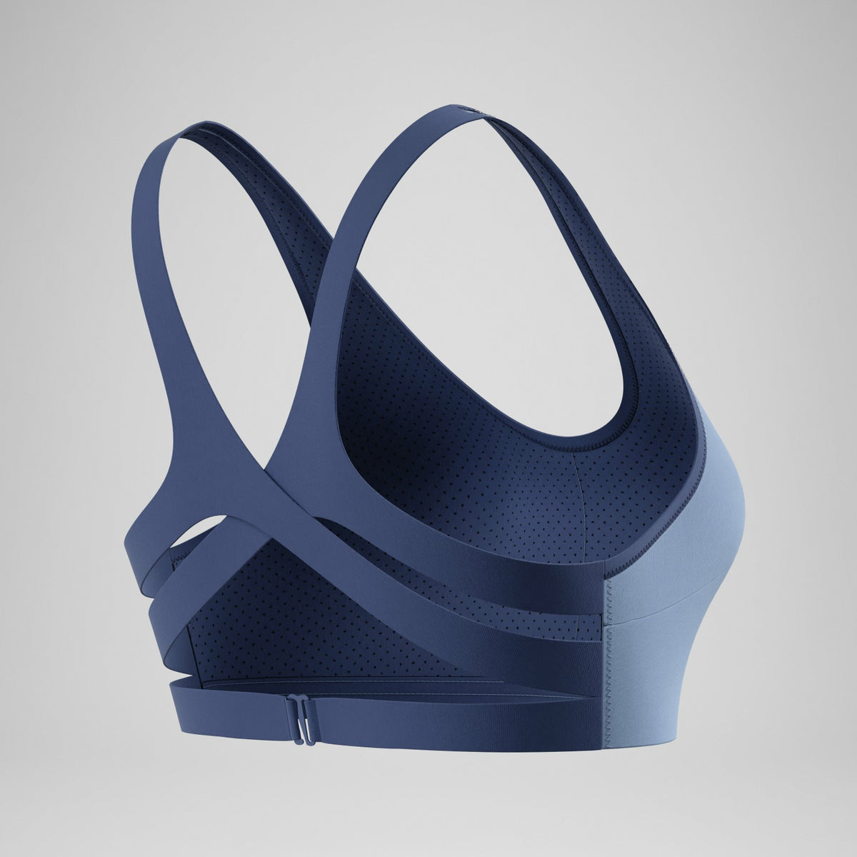 Speedo Sculpture Boom Back Bikini Top Grey/Blue