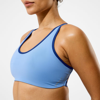 Speedo Sculpture Boom Back Bikini Top Grey/Blue