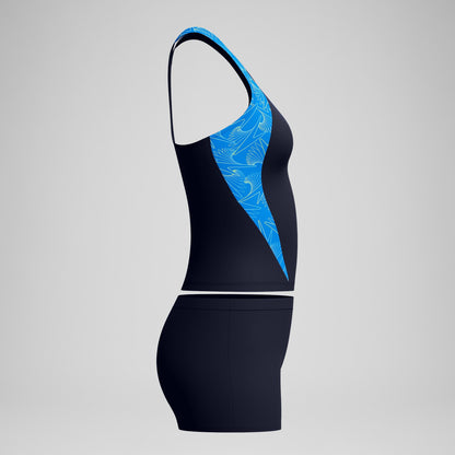 Speedo Hyperboom Splice Tankini Set Navy/Blue