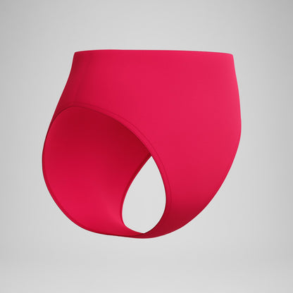 Speedo Cheeky High Waist Bikini Bottom Ruby