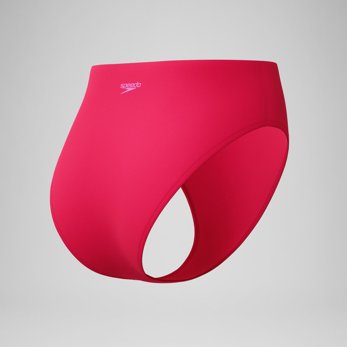 Speedo Cheeky High Waist Bikini Bottom Ruby