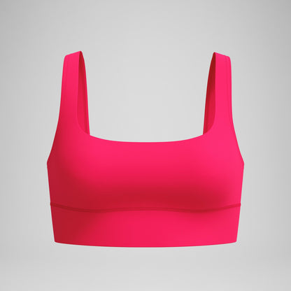 Speedo Solid Square Neck Bikini Top Ruby