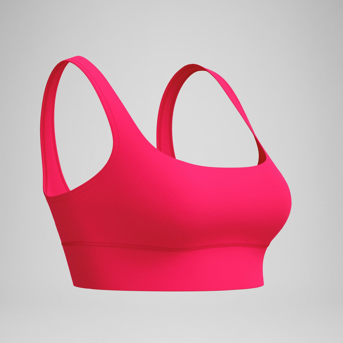 Speedo Solid Square Neck Bikini Top Ruby