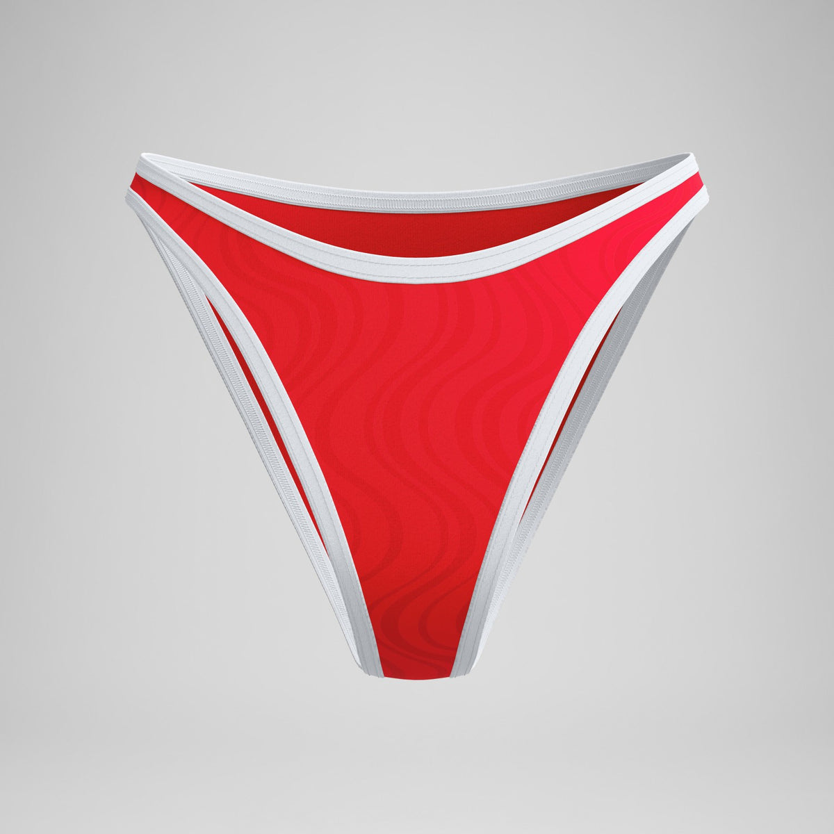 Speedo Jetstream Texture Scoop Bikini Bottom Red/White