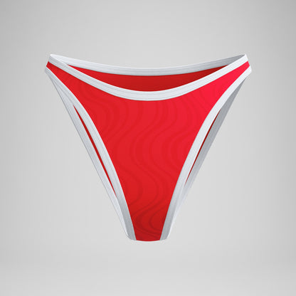 Speedo Jetstream Texture Scoop Bikini Bottom Red/White