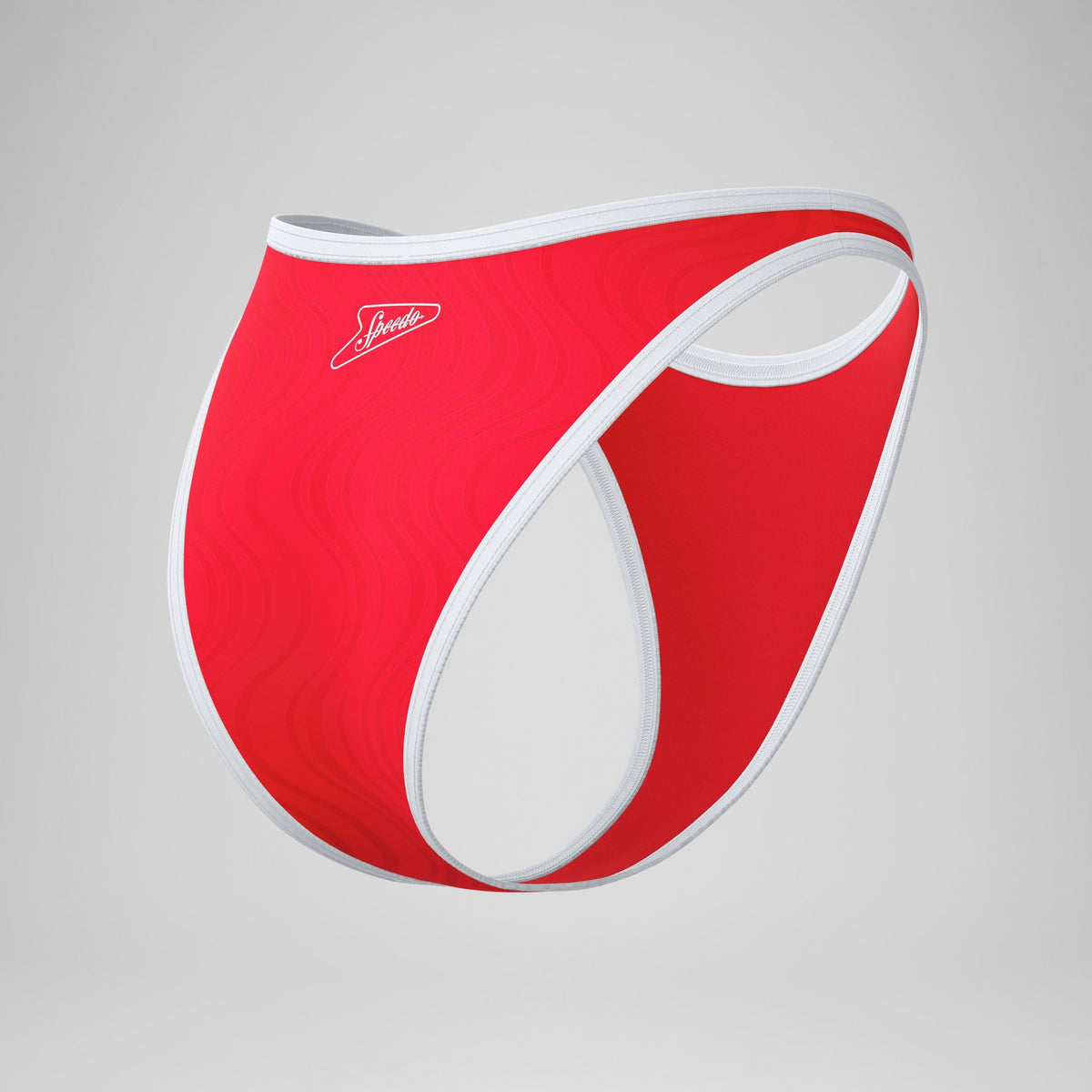 Speedo Jetstream Texture Scoop Bikini Bottom Red/White