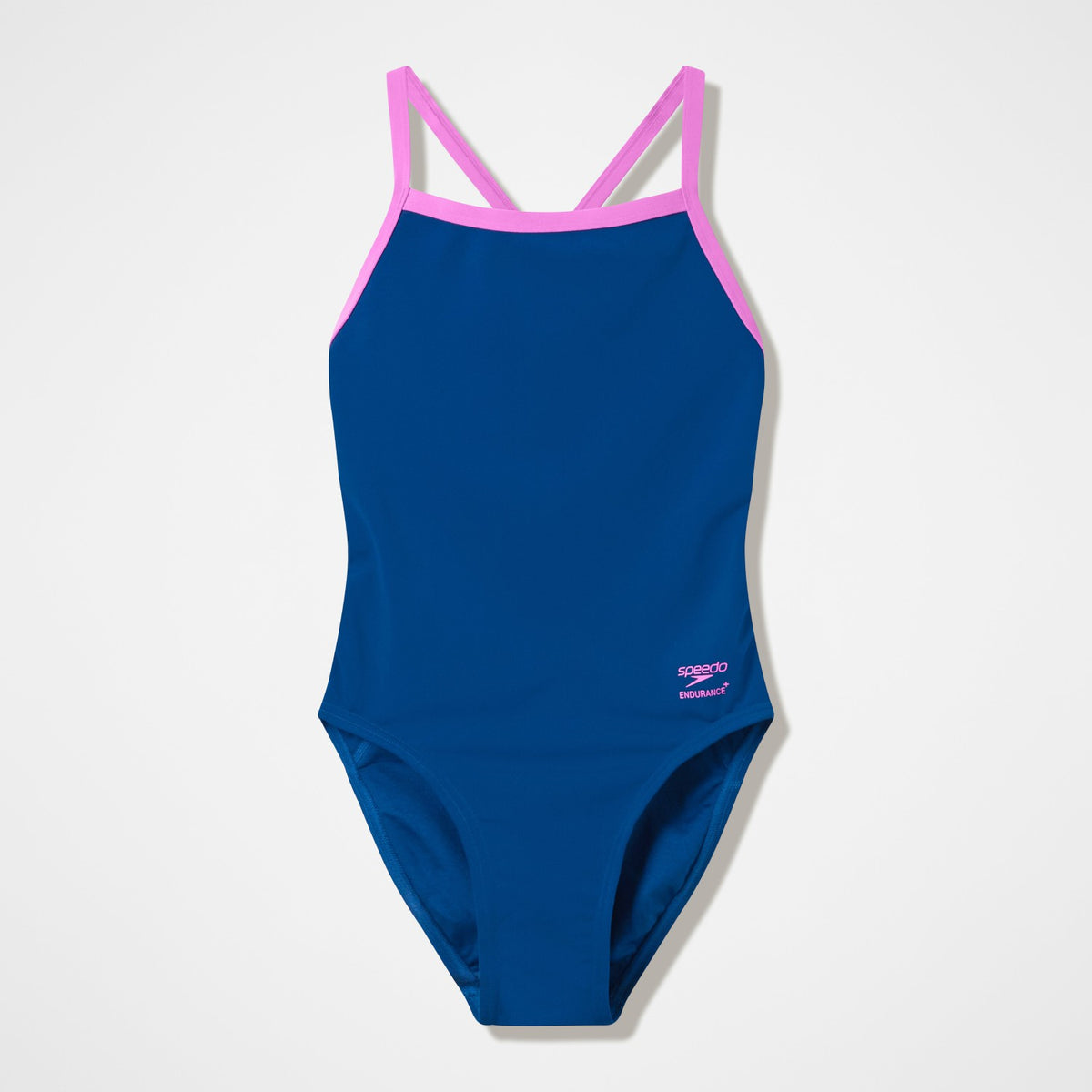 Speedo Club Training Turnback Swimsuit Blue/Pink
