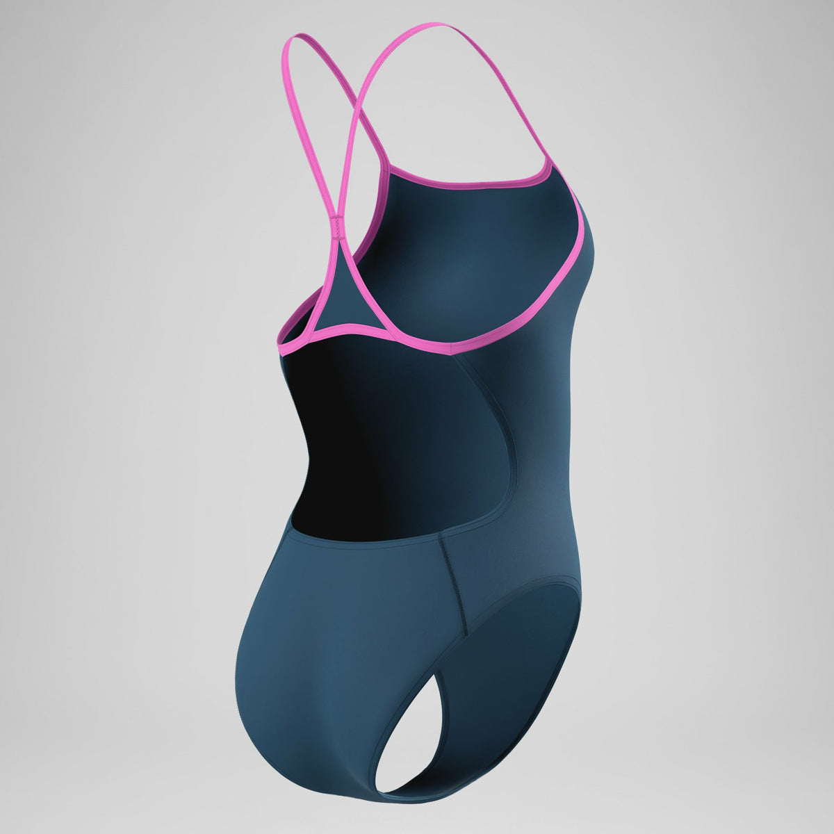 Speedo Club Training Turnback Swimsuit Blue/Pink