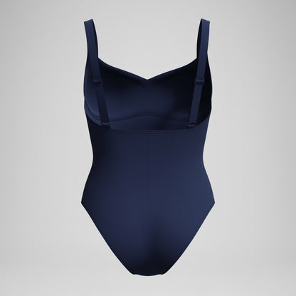 Speedo Shaping Printed LunaElustre Swimsuit Navy /Green