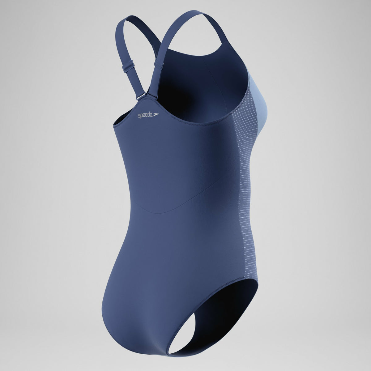 Speedo Sculpture High Neck Contour Swimsuit Blue