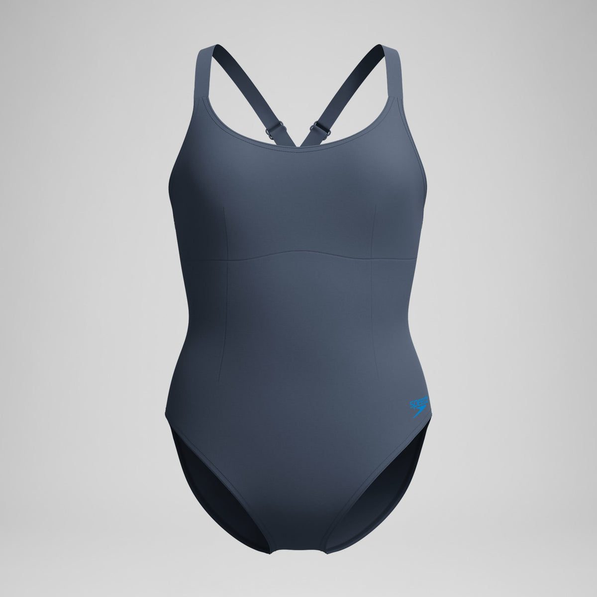 Speedo Shaping Crossback Swimsuit Grey