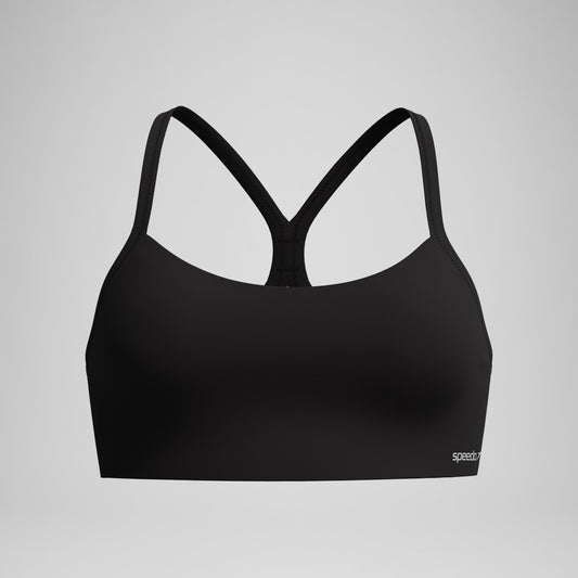 Speedo Racerback Crop Top Dark Grey