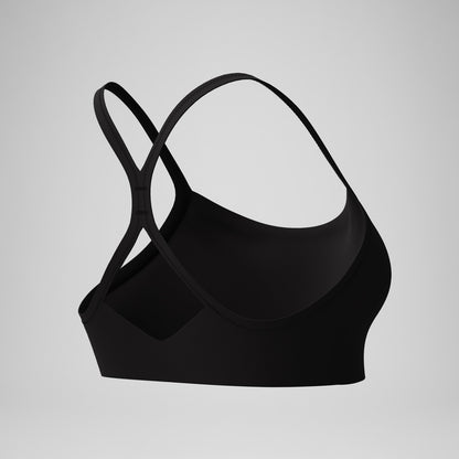 Speedo Racerback Crop Top Dark Grey