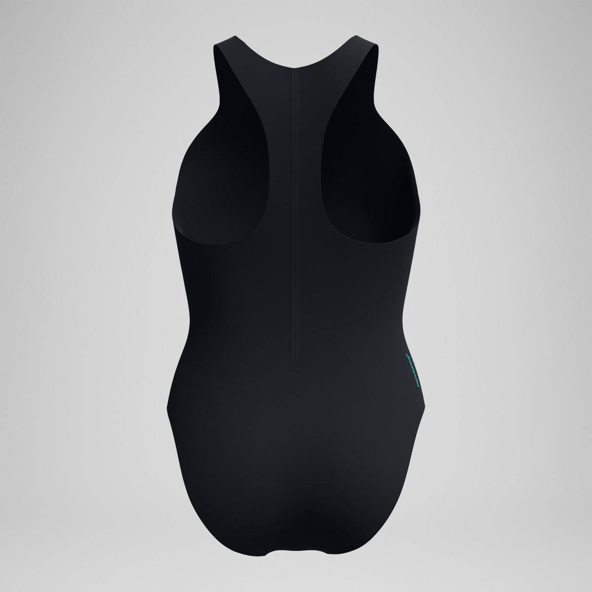 Speedo Racer Zip Swimsuit with Swim Bra Black