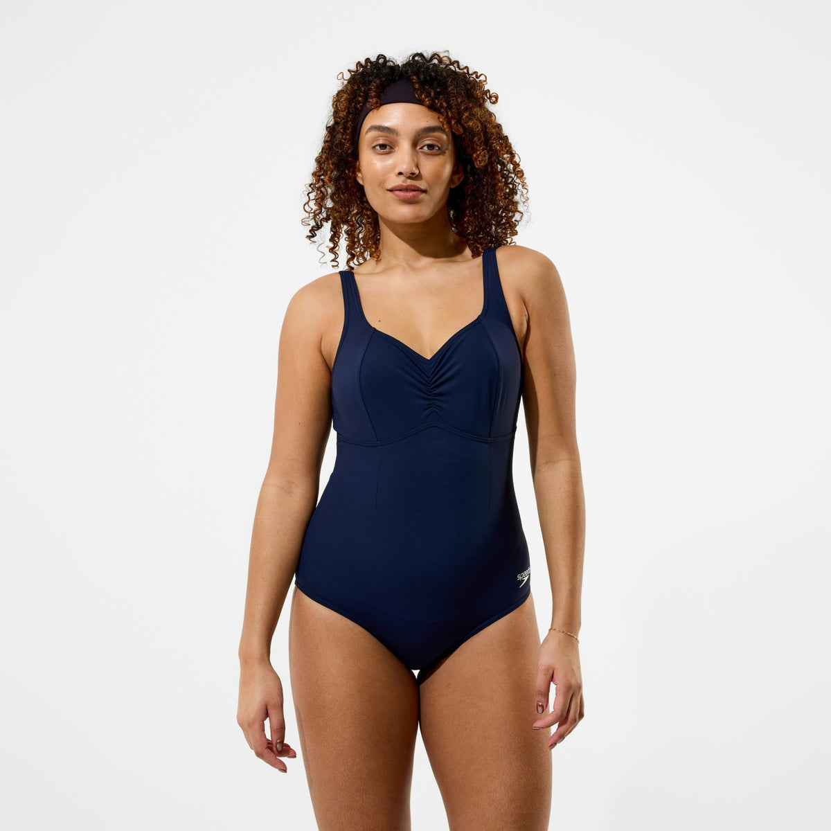 Speedo Shaping AquaNite Solid Swimsuit Dark Blue