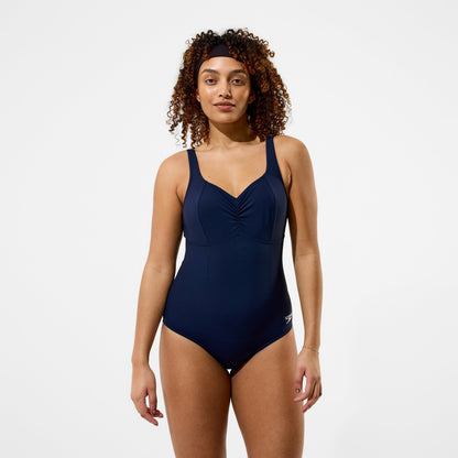 Speedo Shaping AquaNite Solid Swimsuit Dark Blue