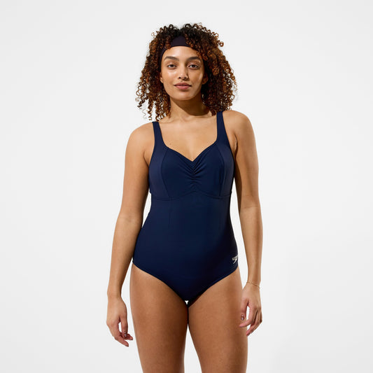 Speedo Shaping AquaNite Solid Swimsuit Dark Blue