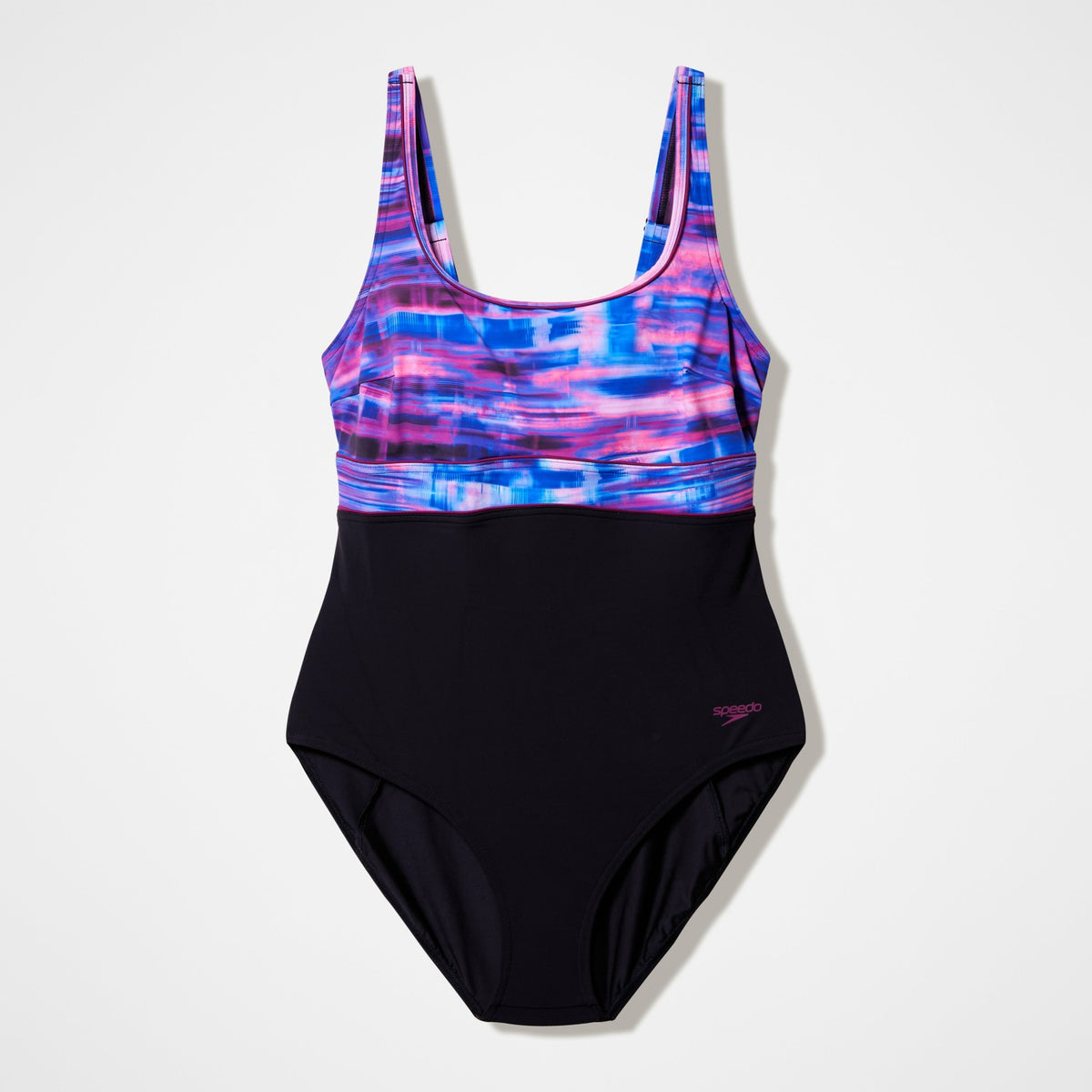 Speedo Contour Eclipse Printed Swimsuit Black/Pink