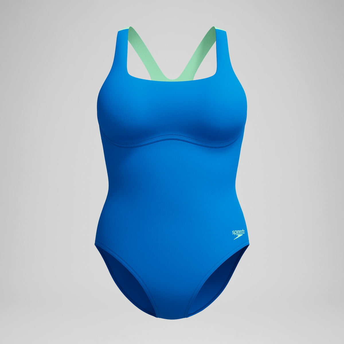 Speedo Flex Band with Built in Swim Bra Swimsuit Blue/Turquoise