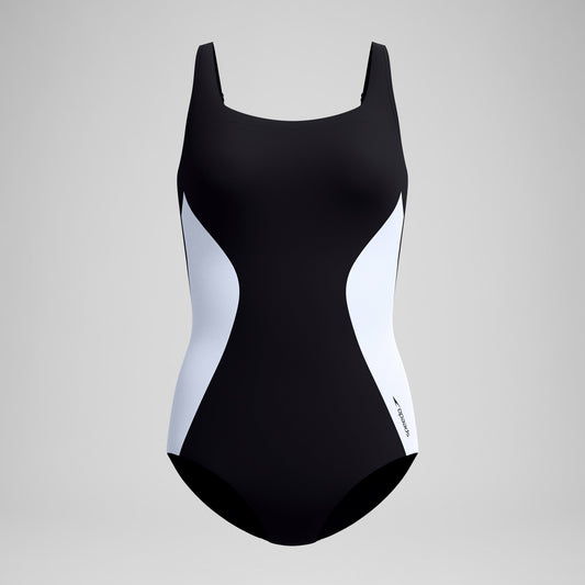Speedo Quantum Contour Swimsuit Black/White