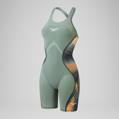 Speedo Fastskin LZR Pure Intent 2.0 Openback Kneeskin Green/Orange