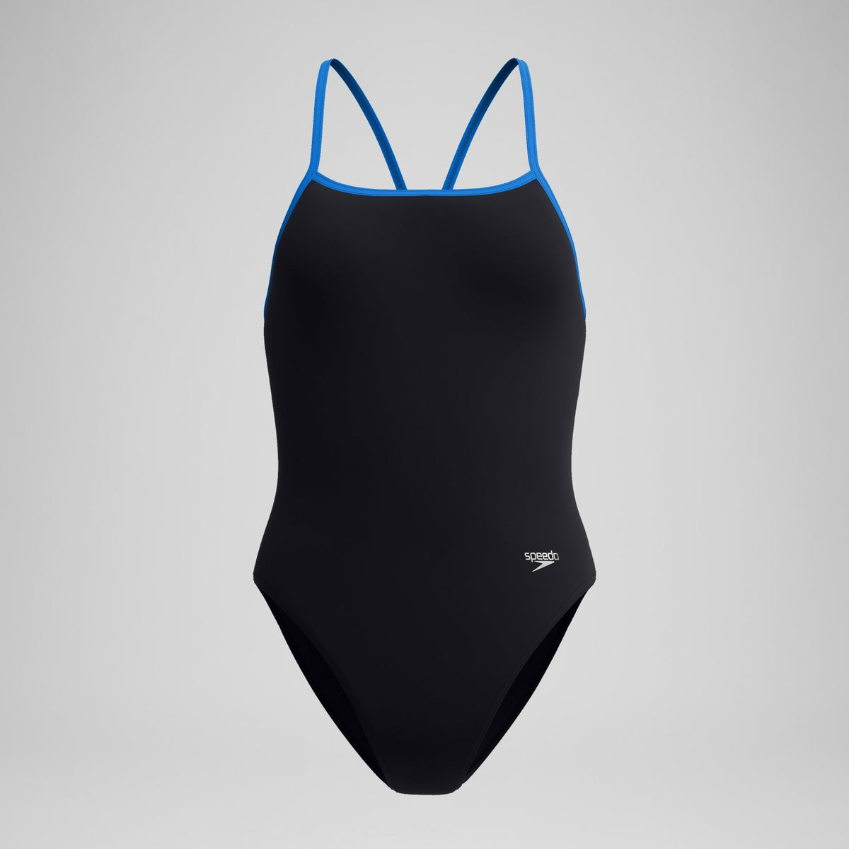 Speedo Club Training Turnback Swimsuit Black/Blue