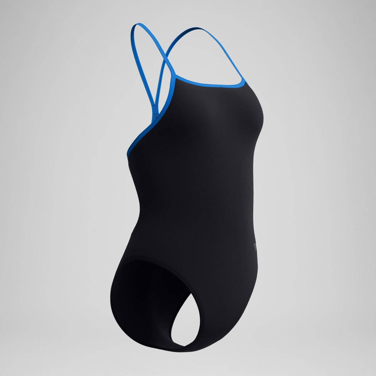 Speedo Club Training Turnback Swimsuit Black/Blue