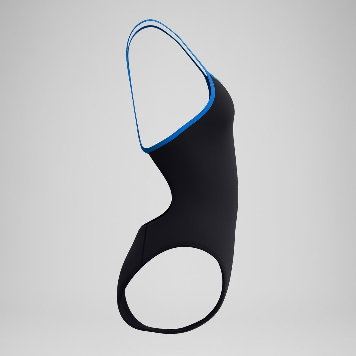 Speedo Club Training Turnback Swimsuit Black/Blue