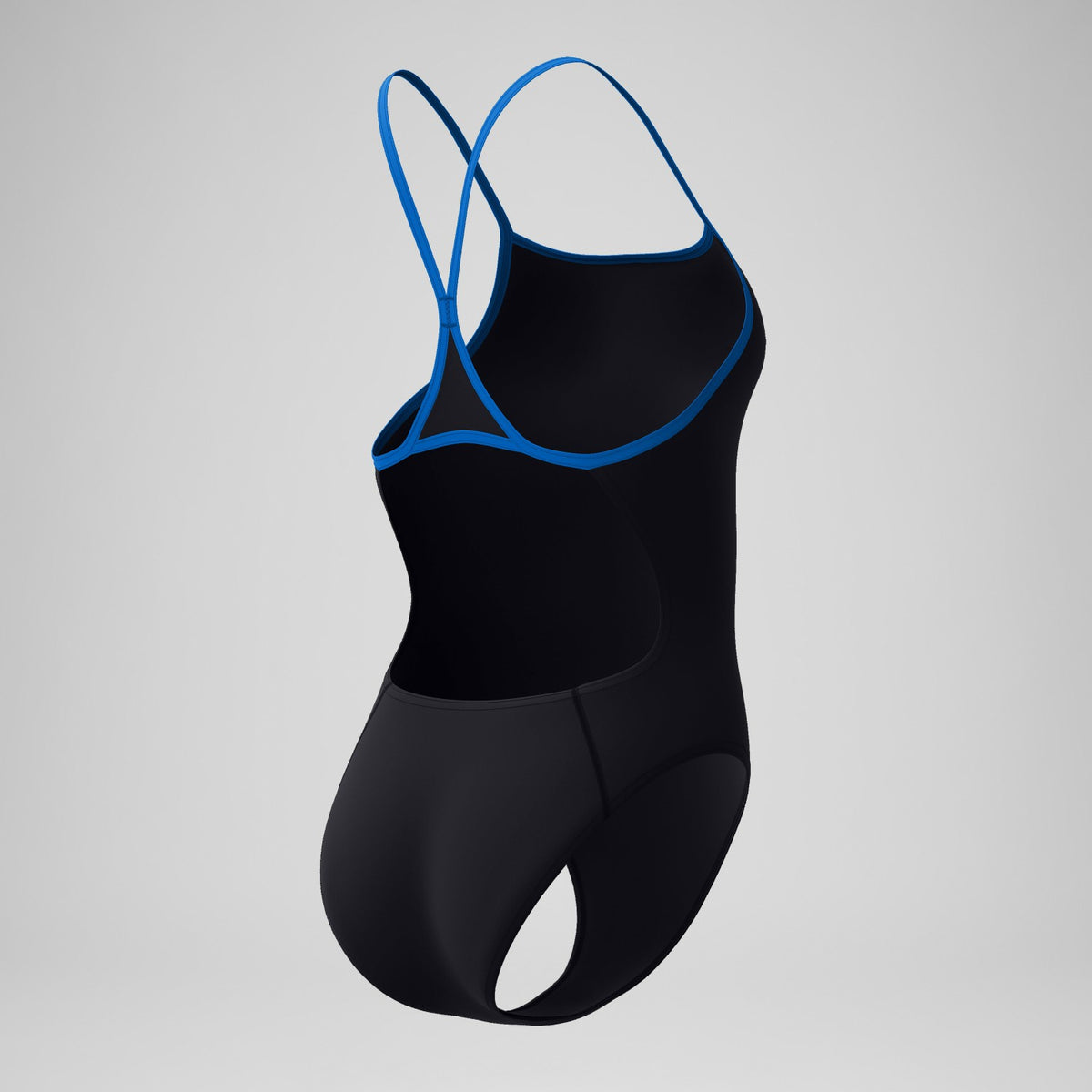 Speedo Club Training Turnback Swimsuit Black/Blue