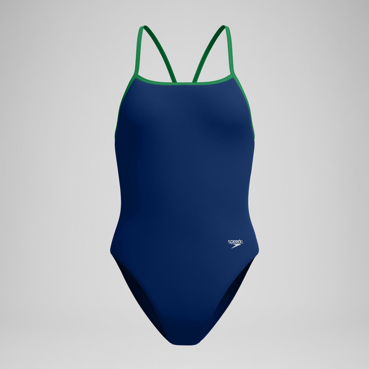 Speedo Club Training Turnback Swimsuit Navy/Green
