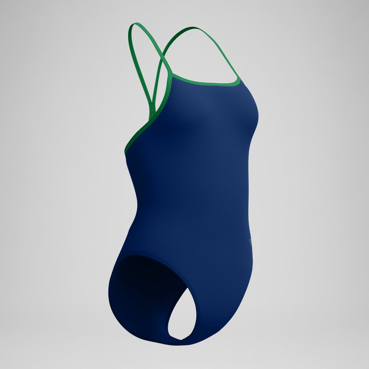 Speedo Club Training Turnback Swimsuit Navy/Green