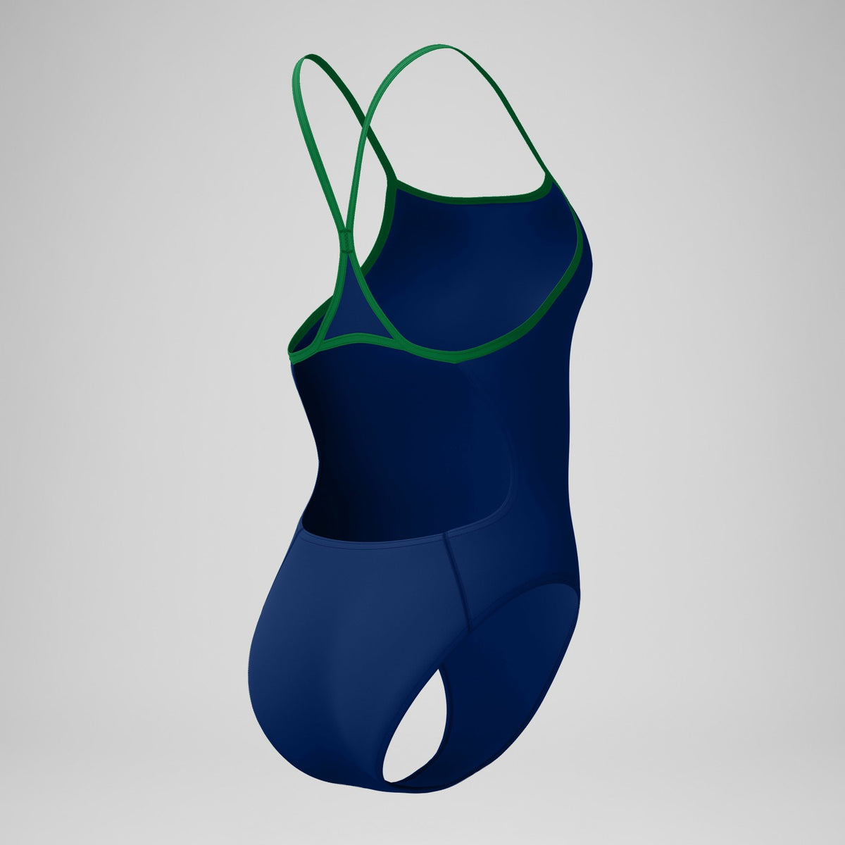 Speedo Club Training Turnback Swimsuit Navy/Green