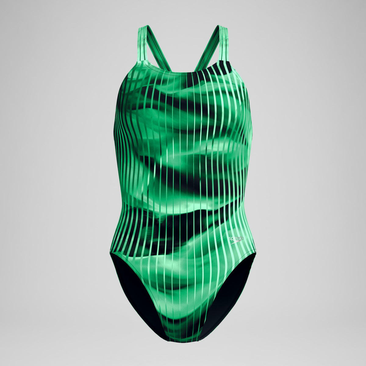 Speedo Club Training Printed Leaderback Swimsuit Green