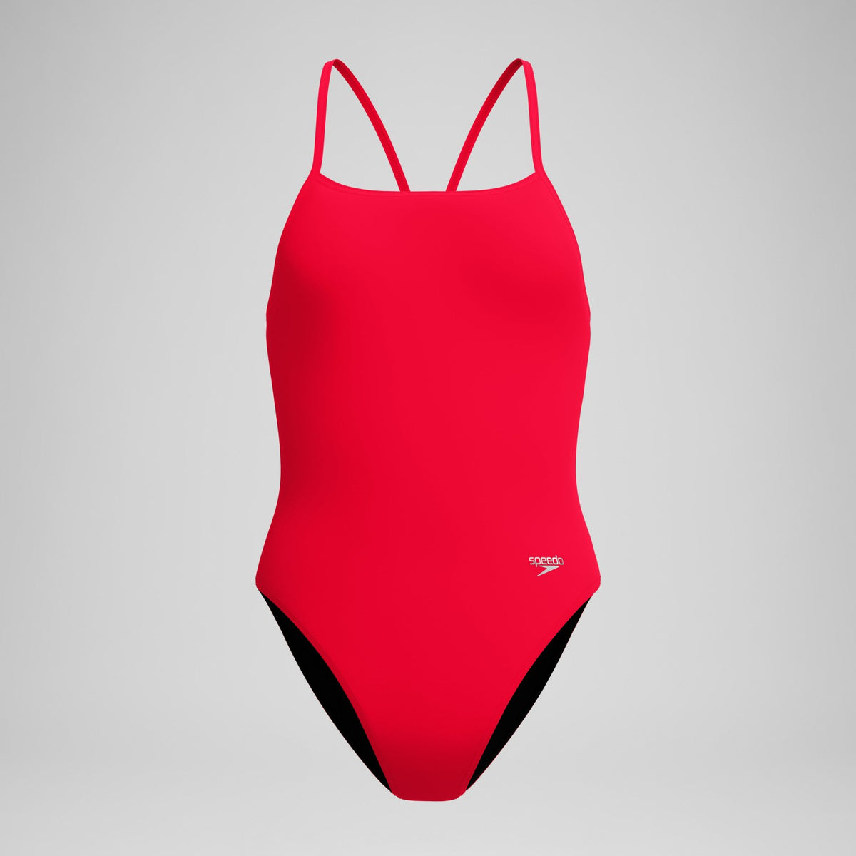 Speedo Club Training Turnback Swimsuit Red