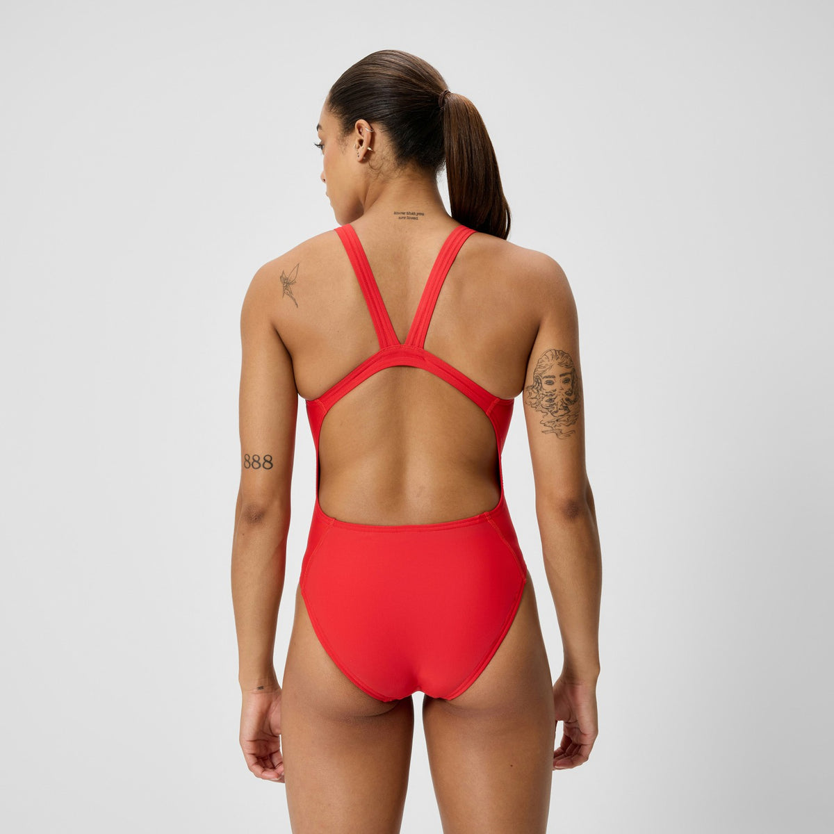 Speedo Club Training Leaderback Swimsuit Red
