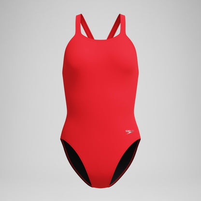 Speedo Club Training Leaderback Swimsuit Red