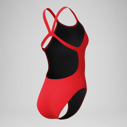 Speedo Club Training Leaderback Swimsuit Red