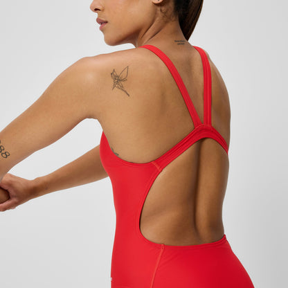 Speedo Club Training Leaderback Swimsuit Red