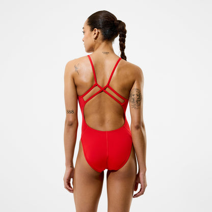 Speedo Team EnduranceX Strappy Swimsuit Red